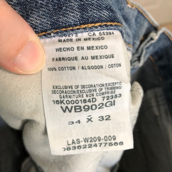 Wrangler Mens Classic Fit Cotton Jeans 34x32 Bootcut - Picture 9 of 14